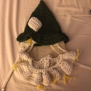 Infant/toddler crocheted scarecrow hat and collar